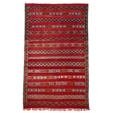 5'4" x 8'3" Moroccan Zemour Kilim