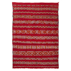 5'3" x 7'7" Moroccan Zemour Kilim