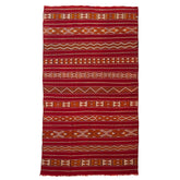 5'1" x 9'3" Moroccan Zemour Kilim