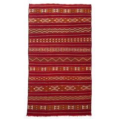 5'1" x 9'3" Moroccan Zemour Kilim