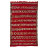 5'7" x 9'1" Moroccan Zemour Kilim