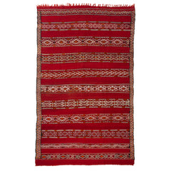 5'7" x 9'1" Moroccan Zemour Kilim