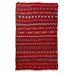 5'7" x 9'4" Moroccan Zemour Kilim