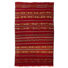 5'10" x 9'10" Moroccan Zemour Kilim