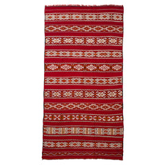 5'4" x 10'3" Moroccan Zemour Kilim