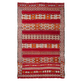5'7" x 9'5" Moroccan Zemour Kilim