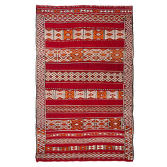 5'7" x 9'5" Moroccan Zemour Kilim