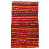 5'2" x 9'4" Moroccan Zemour Kilim