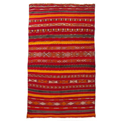 5'2" x 9'4" Moroccan Zemour Kilim
