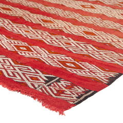 4'11" x 10' Moroccan Zemour Kilim