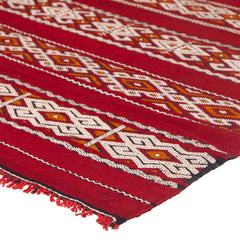 5'4" x 10'3" Moroccan Zemour Kilim