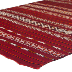 5'3" x 9'4" Moroccan Zemour Kilim