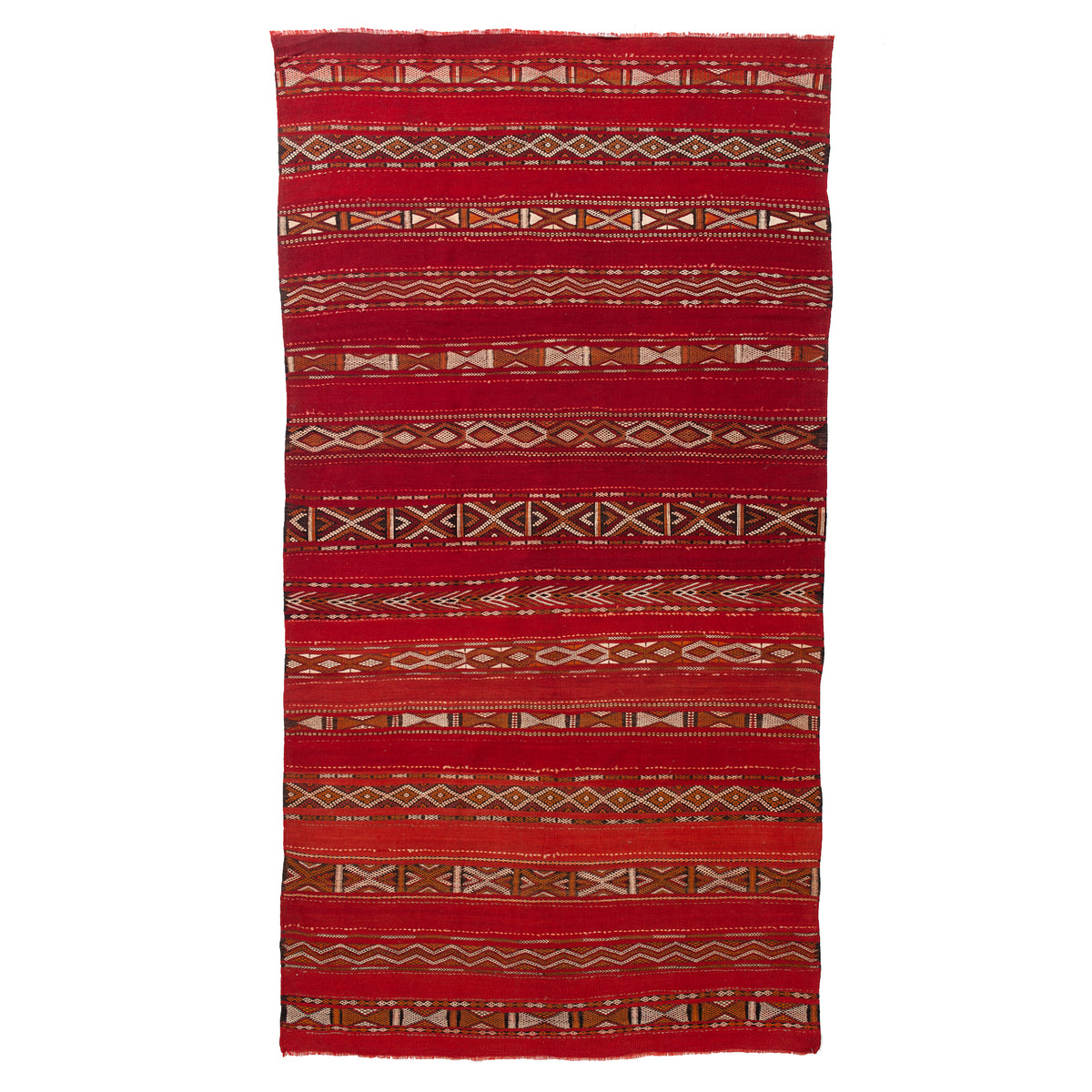 5'6" x 10'2"  Moroccan Zemour Kilim