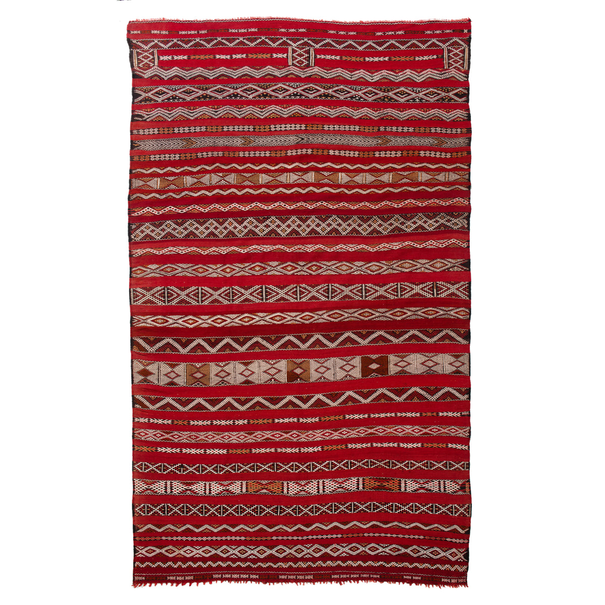 6'1" x 9'11"  Moroccan Zemour Kilim