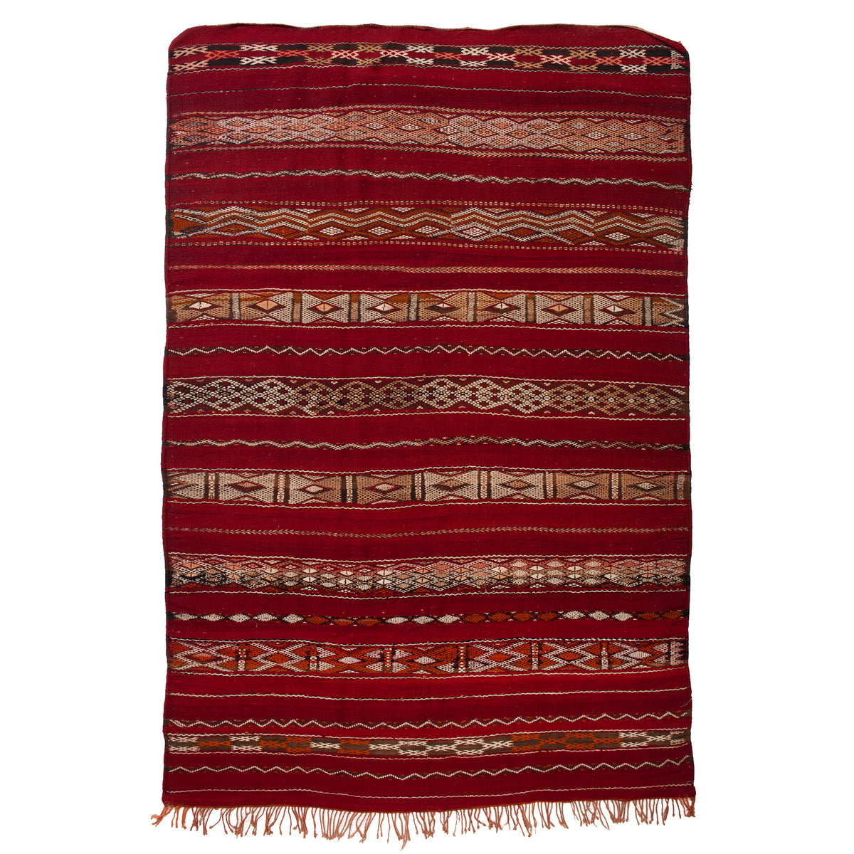 5'4" x 8'3"  Moroccan Zemour Kilim