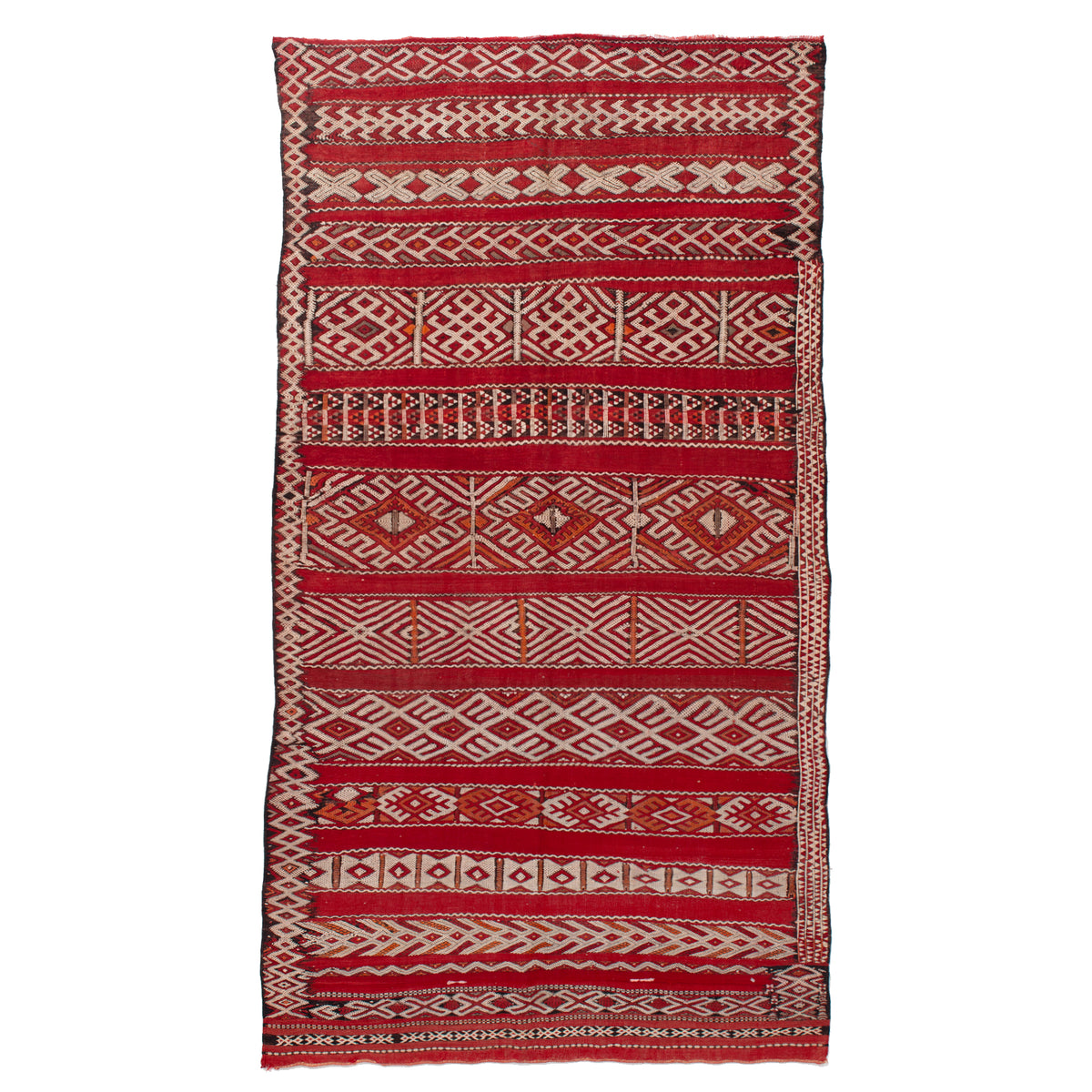 4'8" x 8'10"  Moroccan Zemour Kilim