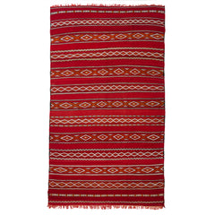 5'1" x 9'5" Moroccan Zemour Kilim