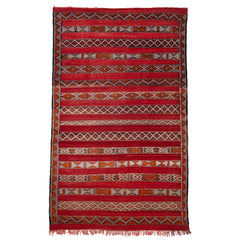 5'4" x 8'3"  Moroccan Zemour Kilim