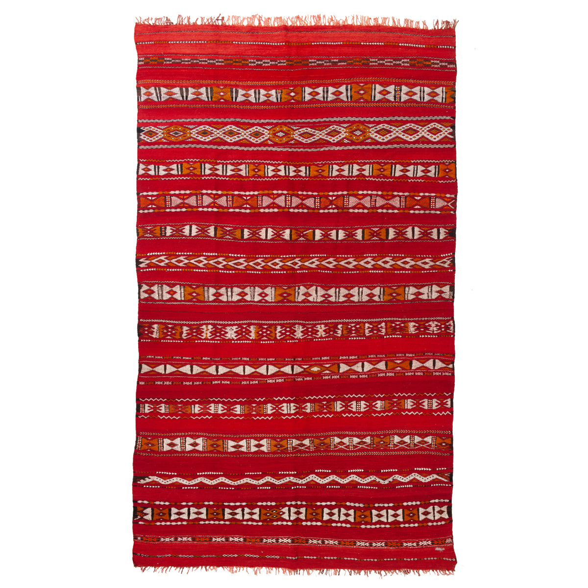 5'5" x 9'10"  Moroccan Zemour Kilim