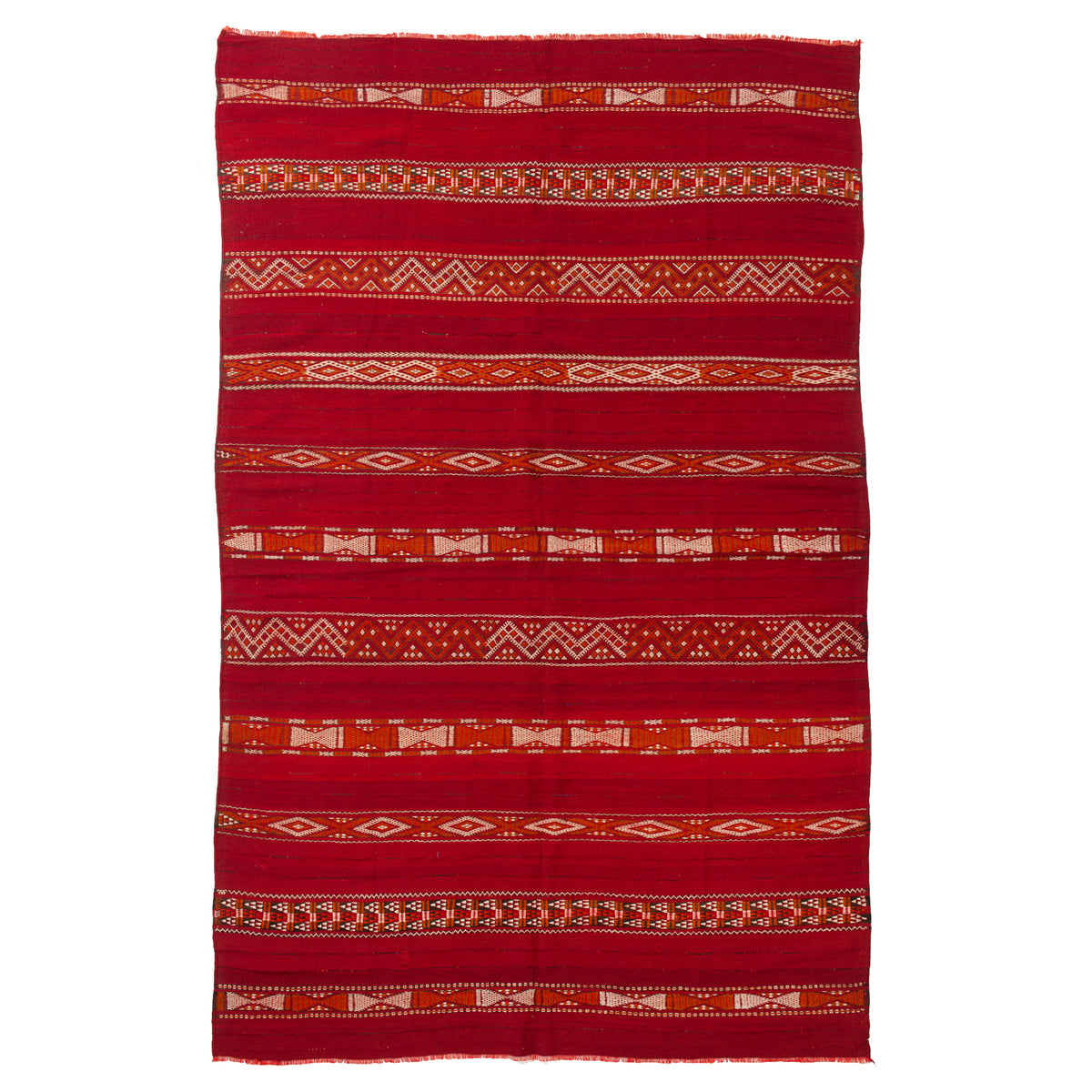 5'8" x 9'1"  Moroccan Zemour Kilim