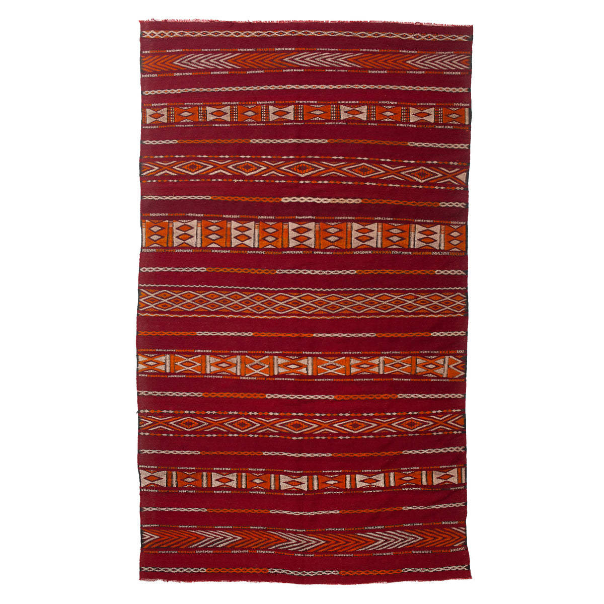 6'1" x 10'2"  Moroccan Zemour Kilim