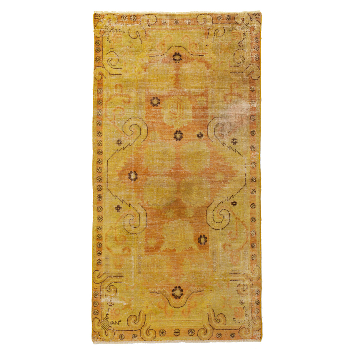 3'11" x 8'3" Vintage Over Dyed Khotan