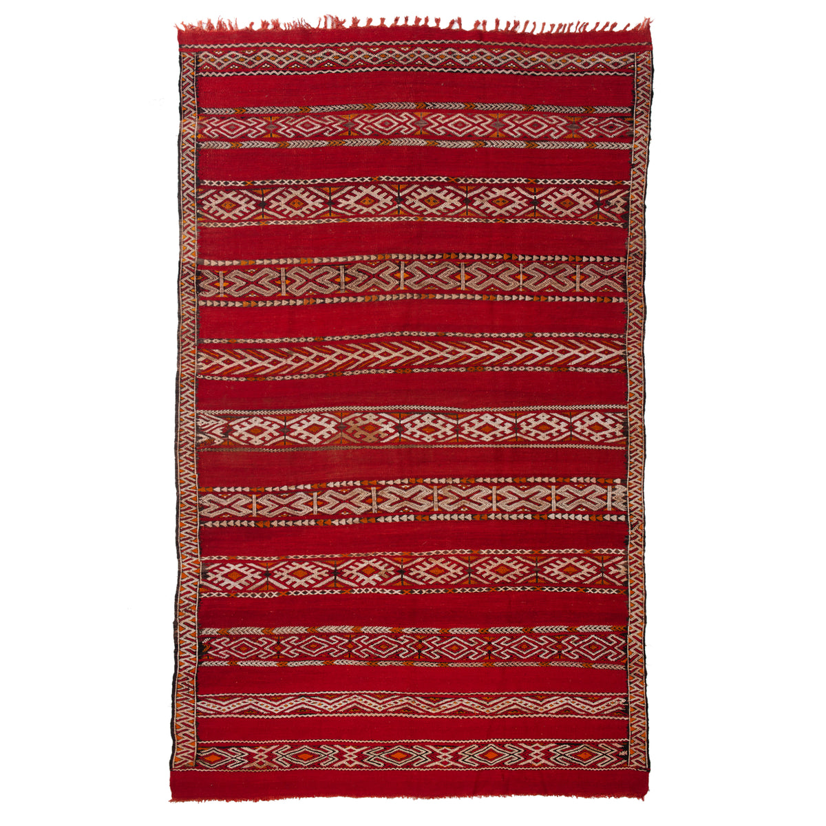 5'7" x 9'1"  Moroccan Zemour Kilim