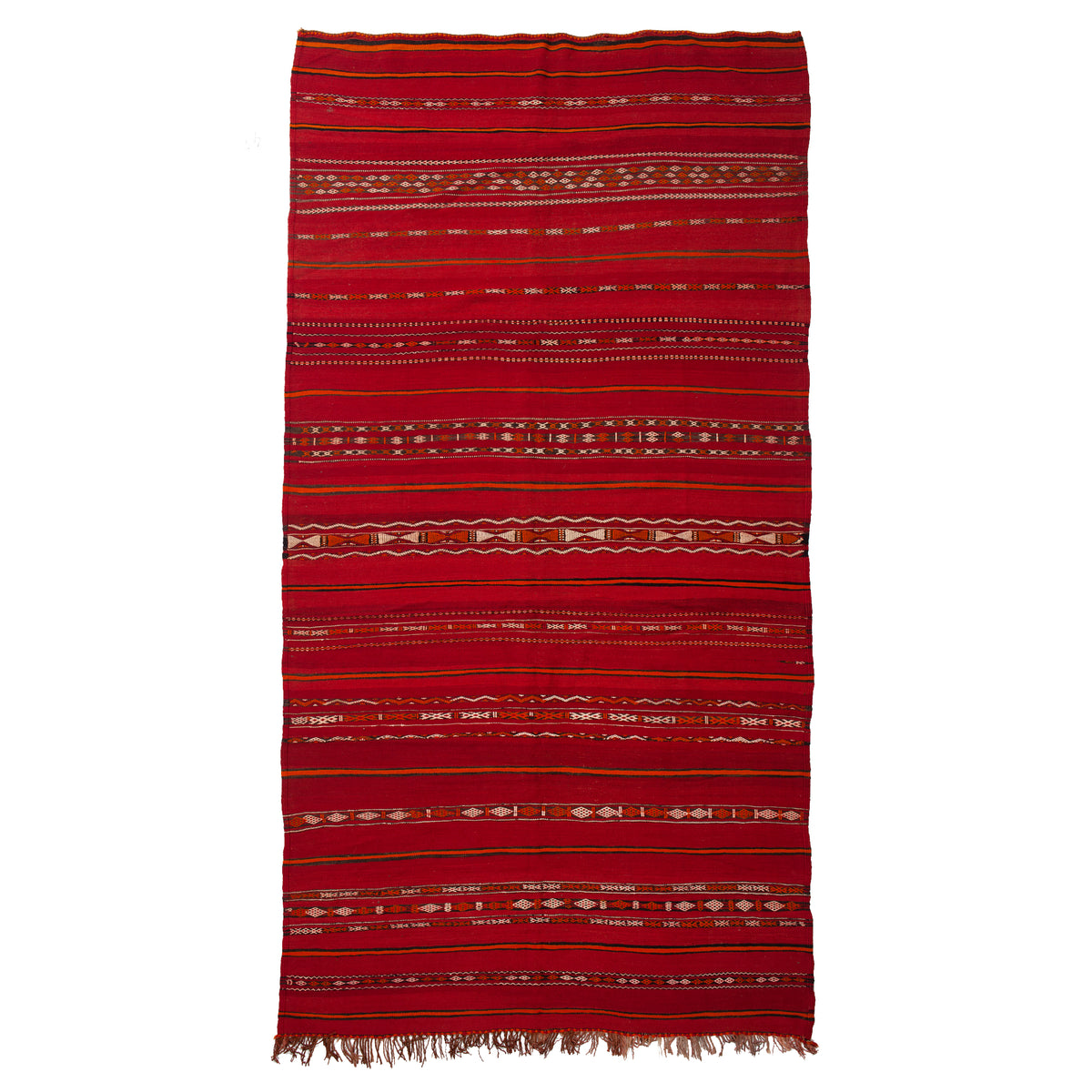 5'1" x 9'5"  Moroccan Zemour Kilim