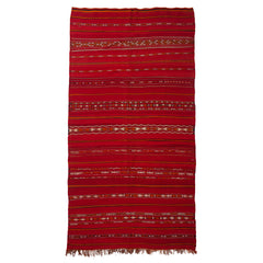 5'1" x 9'5"  Moroccan Zemour Kilim