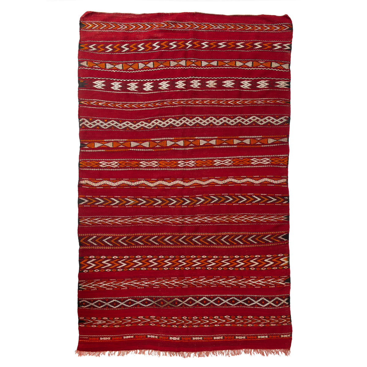 5'7" x 9'4"  Moroccan Zemour Kilim