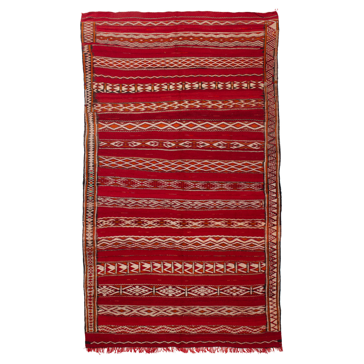 6'1" x 10'4"  Moroccan Zemour Kilim