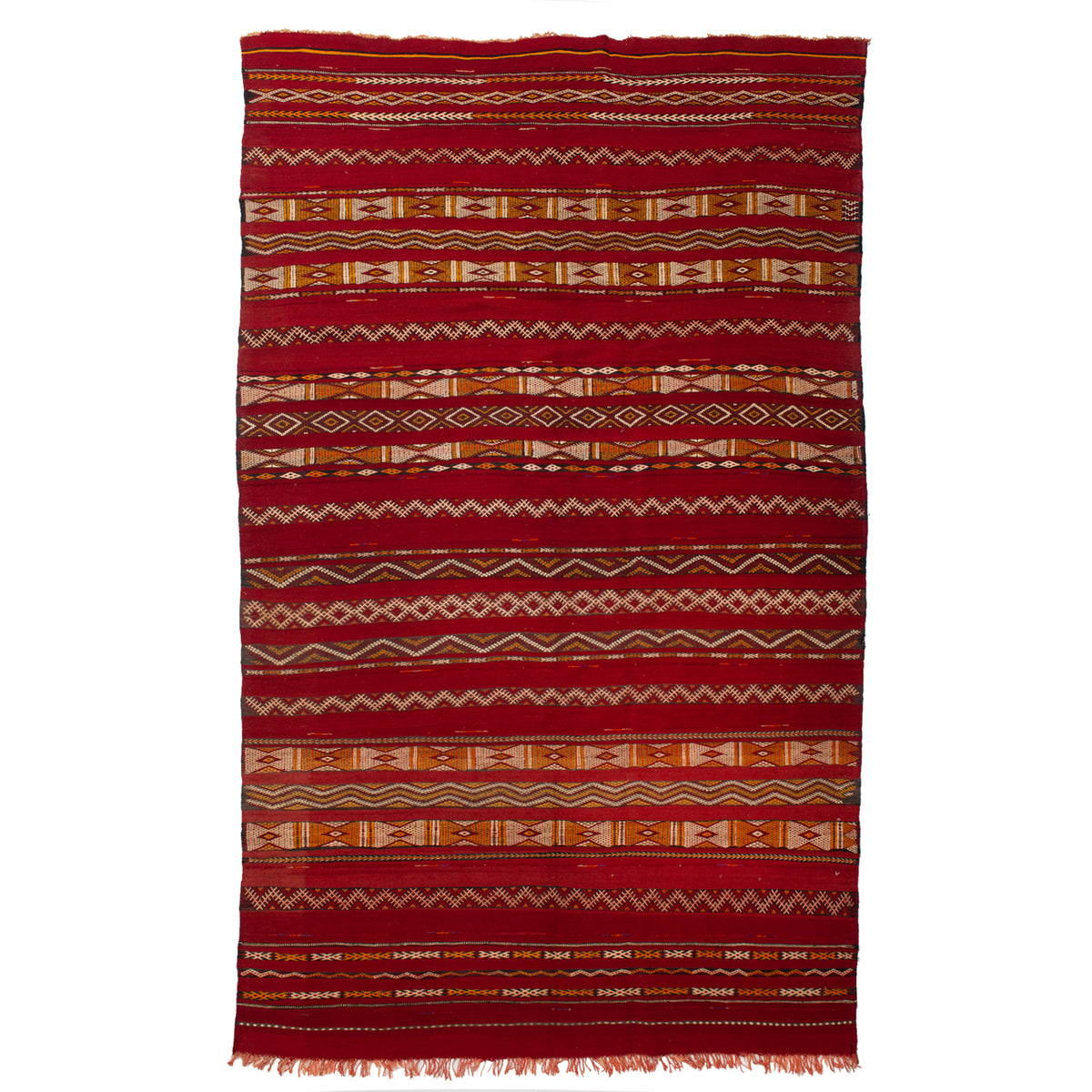 5'10" x 9'10"  Moroccan Zemour Kilim