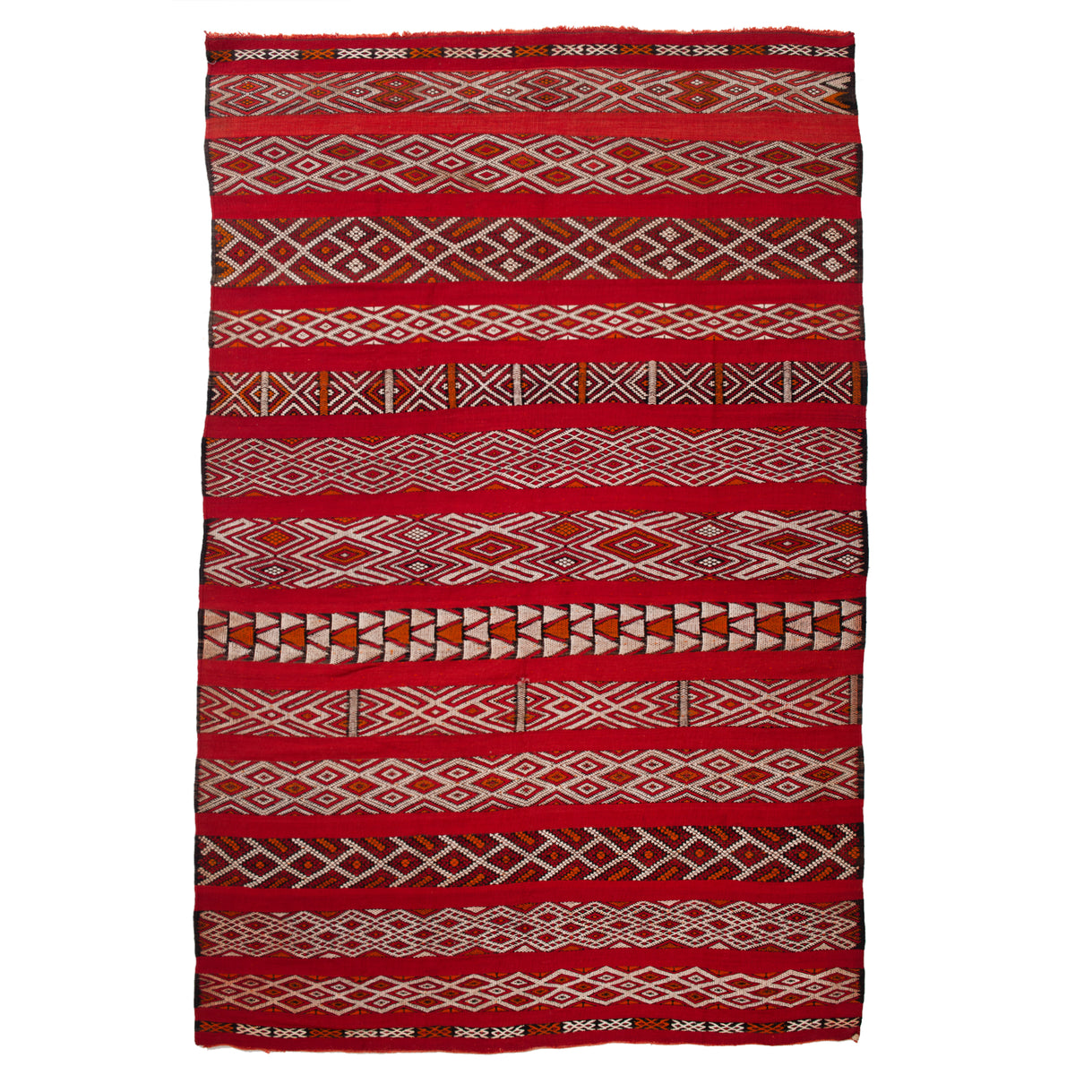 5'6" x 8'8"  Moroccan Zemour Kilim