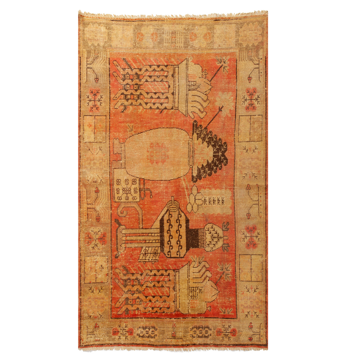 4'11" x 8'4" Vintage Khotan