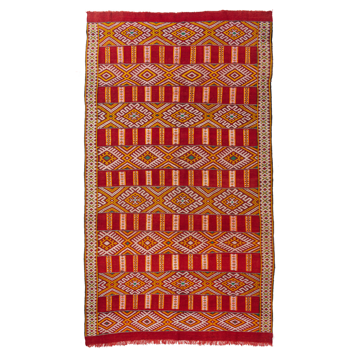 5'10" x 10'2"  Moroccan Zemour Kilim