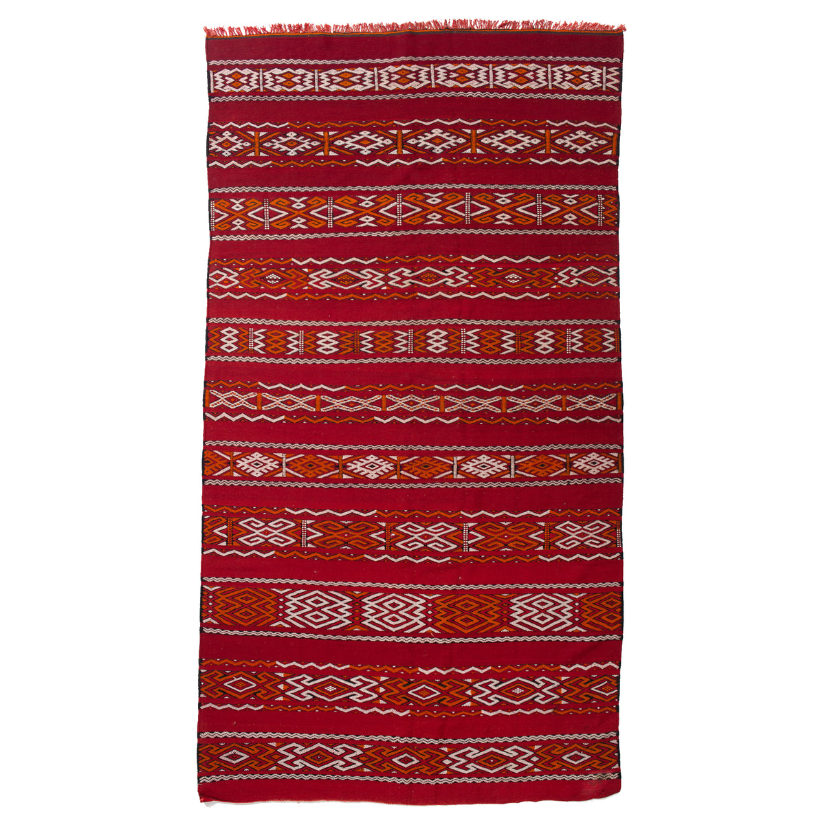 5'5" x 10'6"  Moroccan Zemour Kilim