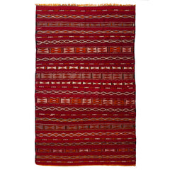 5'7" x 8'11"  Moroccan Zemour Kilim