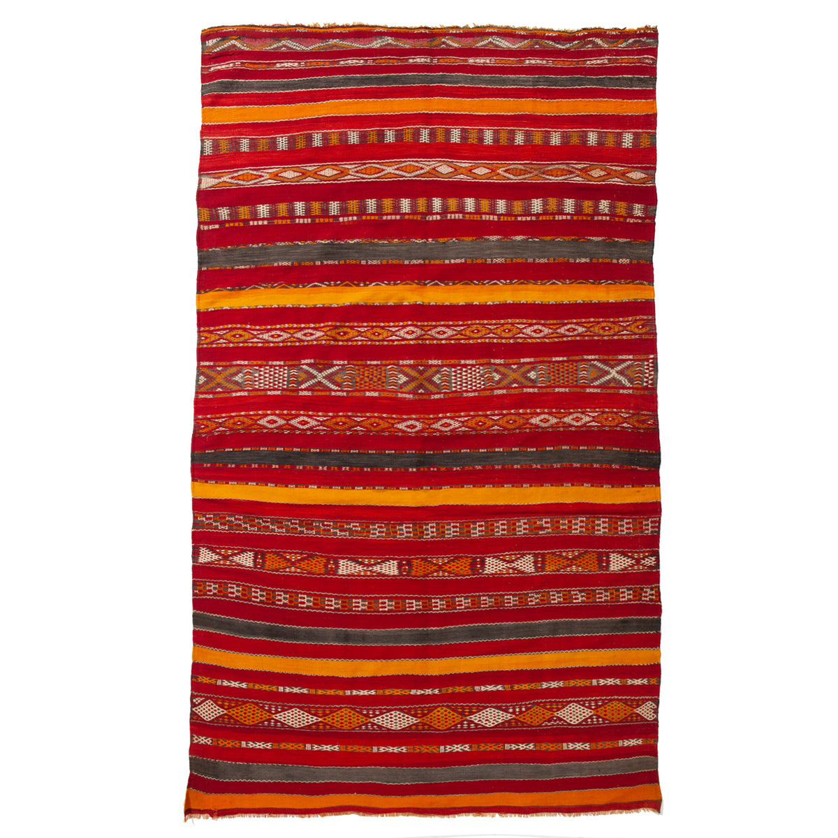 5'2" x 9'4"  Moroccan Zemour Kilim