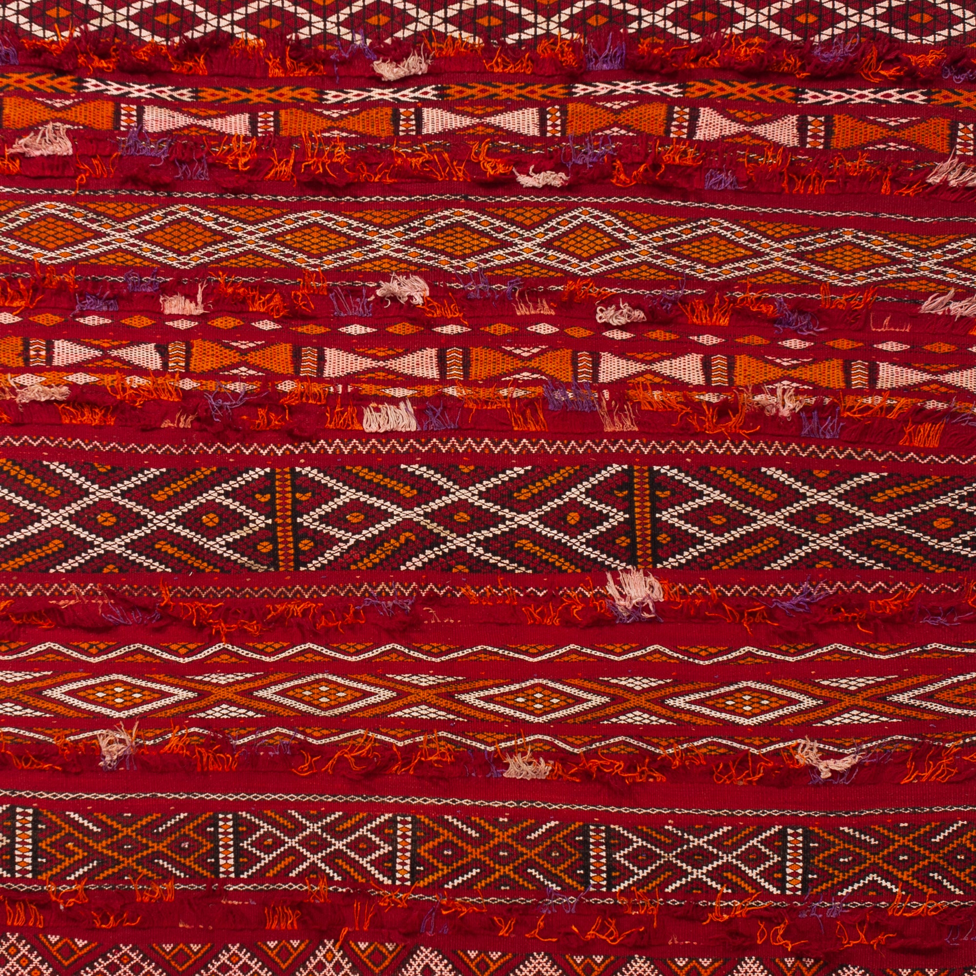 5'1" x 10'4"  Moroccan Zemour Kilim