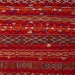 5'1" x 10'4"  Moroccan Zemour Kilim