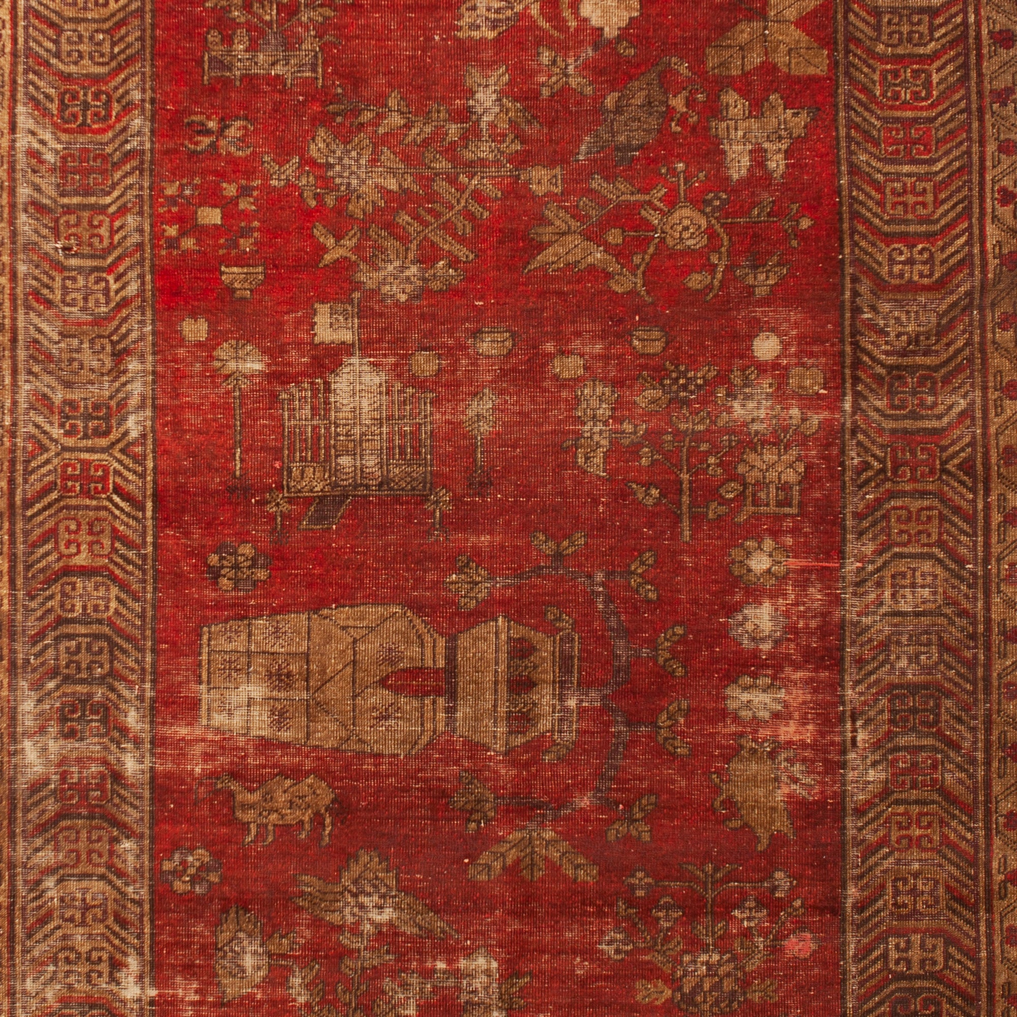 4'4" x 10'3" Vintage Khotan