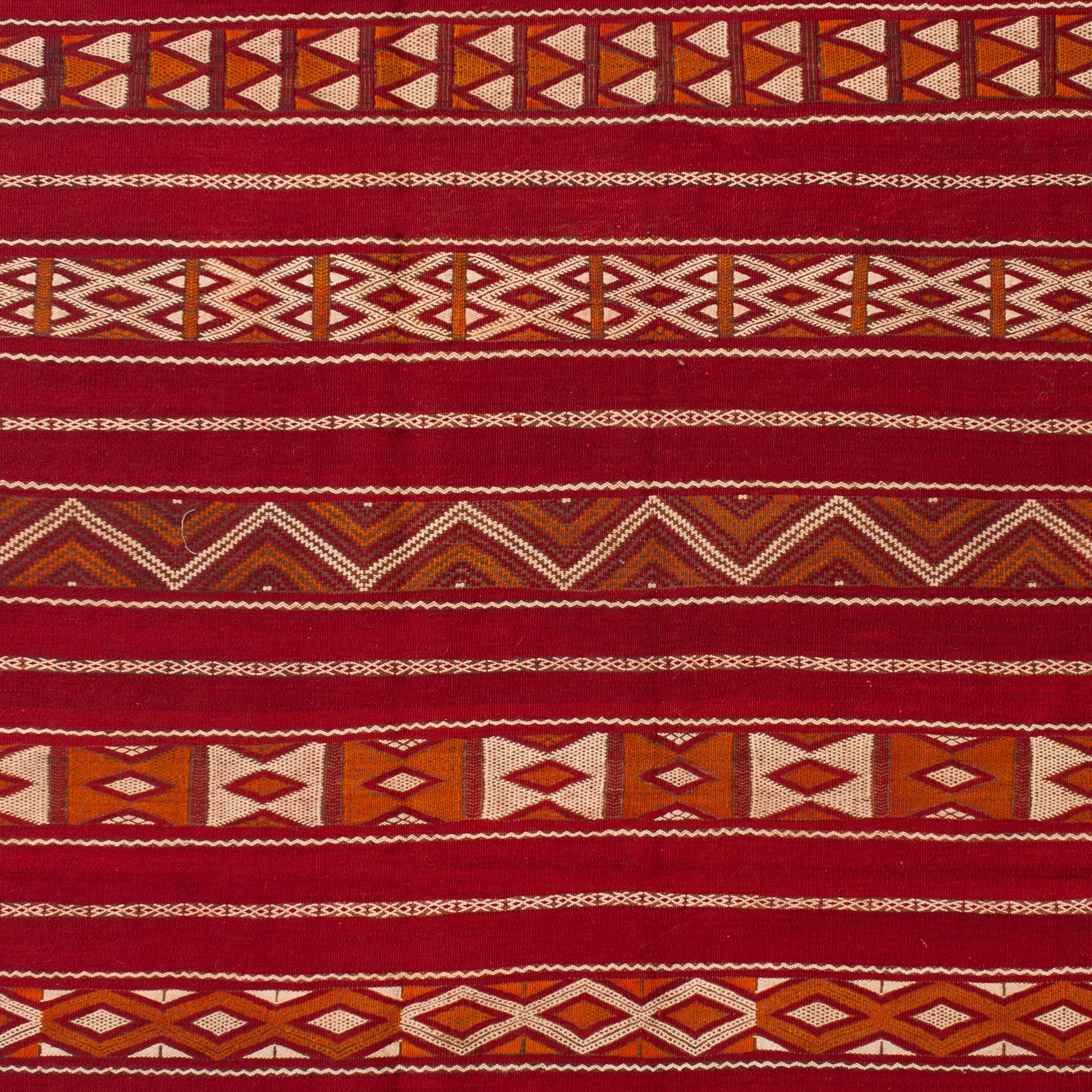 5'1" x 9'3"  Moroccan Zemour Kilim