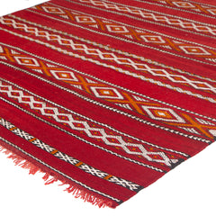 5'1" x 9'5" Moroccan Zemour Kilim