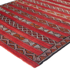 5'4" x 8'3"  Moroccan Zemour Kilim