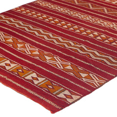 5'1" x 9'3"  Moroccan Zemour Kilim