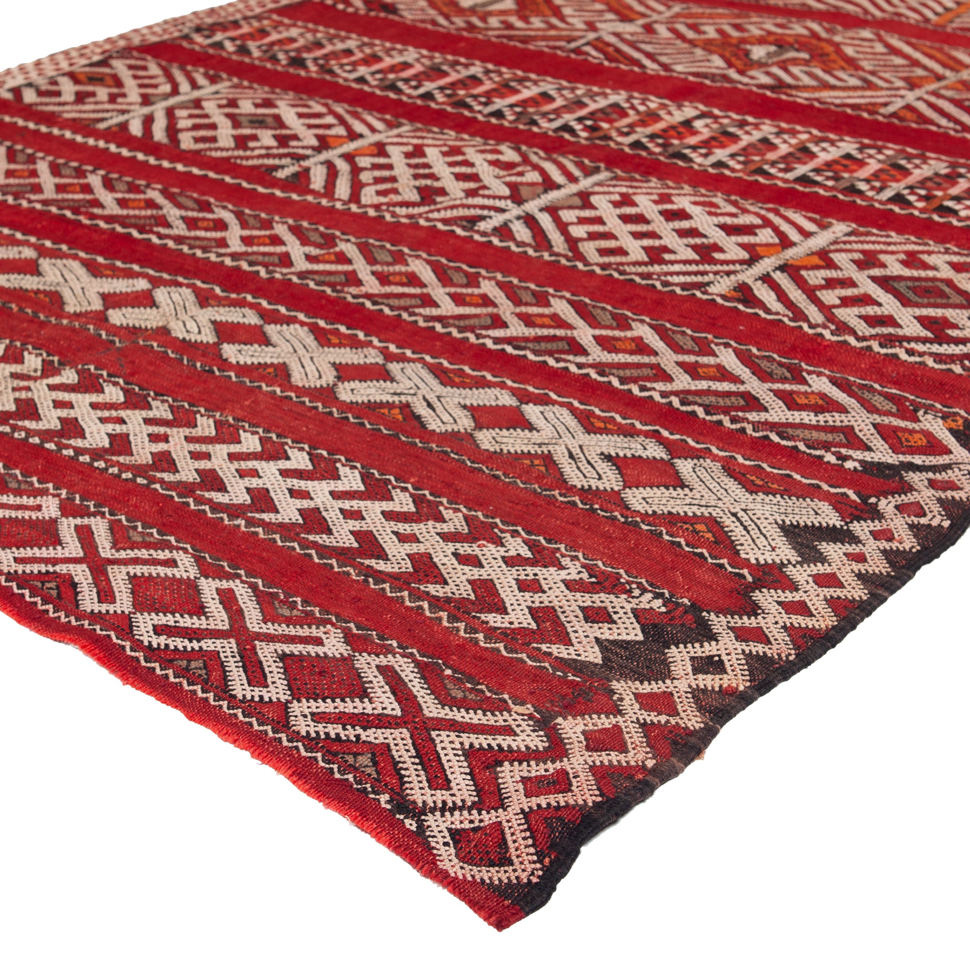 4'8" x 8'10"  Moroccan Zemour Kilim