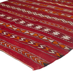 5'7" x 9'4"  Moroccan Zemour Kilim