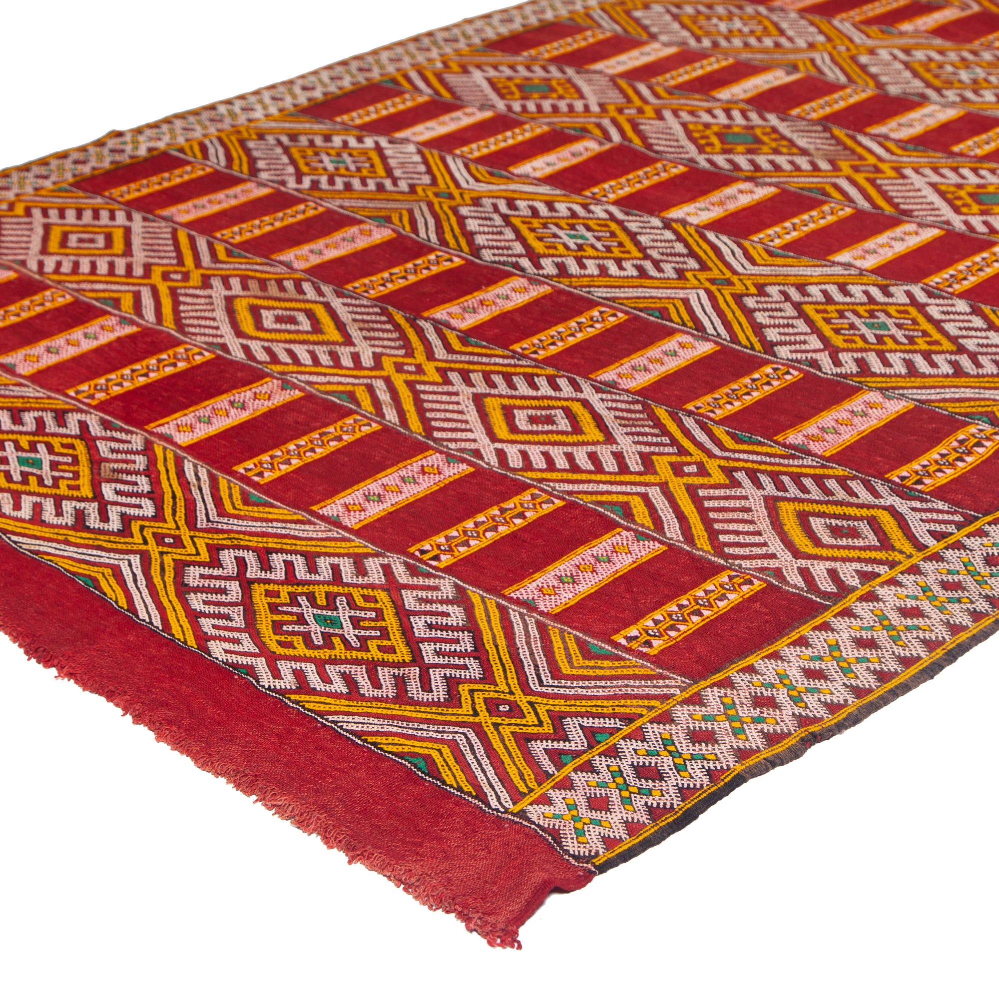 5'10" x 10'2"  Moroccan Zemour Kilim