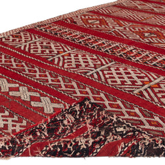 4'8" x 8'10"  Moroccan Zemour Kilim