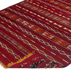 5'7" x 8'11"  Moroccan Zemour Kilim